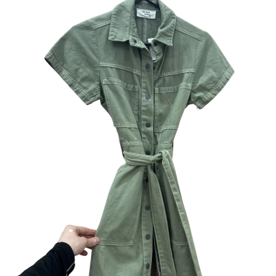 Cotton On Womens  Size XS Utility Mini Dress Soft Green 