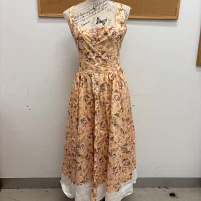 Zara Womens  Size L Maxi Dress Floral 