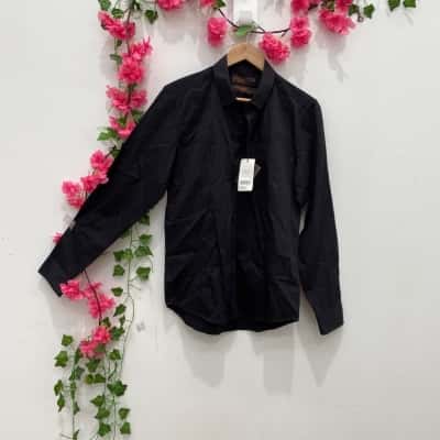 Bossini Mens  Size L Long Sleeve Shirt Black  