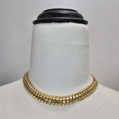 Vintage West Germany Gold Tone Choker Necklace