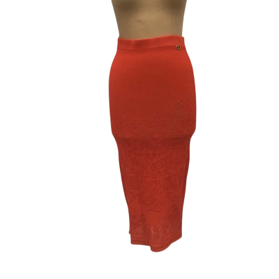 TWINSET Milano Knit Skirt Size M Crimson