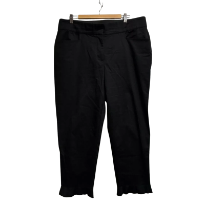 Autograph Women’s Size 16 Black Tapered Pants with Ruffle Hem Pants