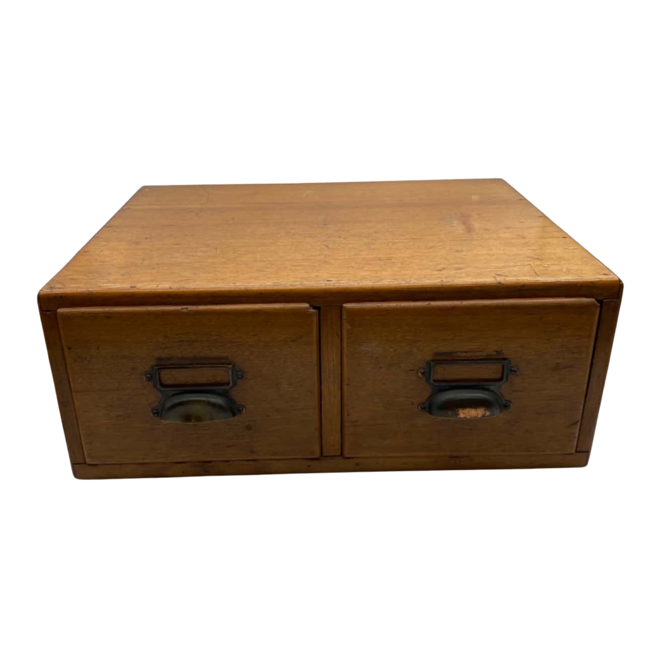 Library File Drawers Vintage Timber 2 Drawer Library/Clerical Card File Drawer(s) - Used ...