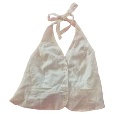 Glassons Womens  Size 12 Halter Neck Top White 