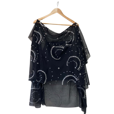 Sass & Bide Womens  Size 12 Short Sleeve Top Black RRP $490