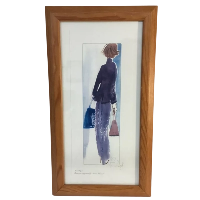 Signed Annie Cluzel Print Approx 18 x 33cm