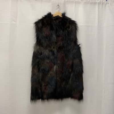 Donna Salyers Fabulous Furs  Mid Length Vest Size 14 / L Multicoloured 