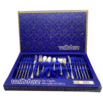 Vintage 43 piece Wiltshire Silver Plated ‘Regent’ Cutlery Set
