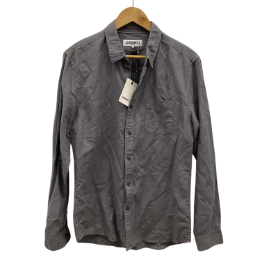 Jeanswest Mens Size S Linen Blend Long Sleeve Shirt Grey RRP$60