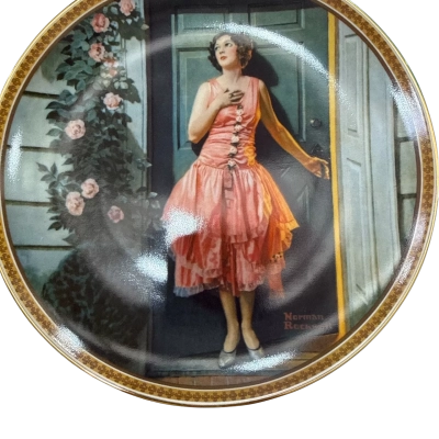  Norman Rockwell   "Standing In The Doorway" collectors plate, 1983