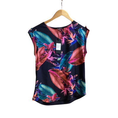 Portmans Womens  Size XS Floral Top Blue / Pink  