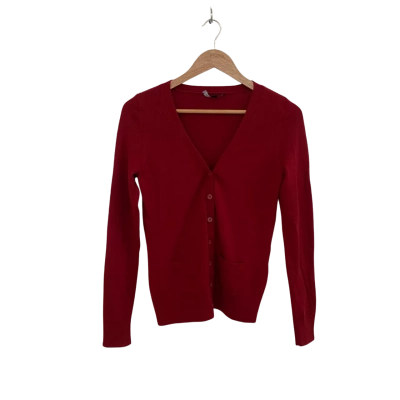 Saba Womens  Size 10 Button-down Cardigan Red 
