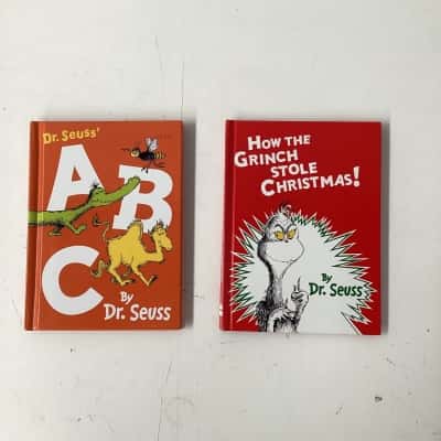 set of two mini hard back books- grinch and ABC 