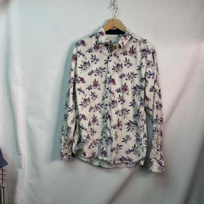Yd. Mens  Size L Printed Shirt White 