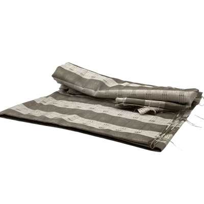 Thick Mixed Fibre Beige Brown Stripe Suit Upholstery or Winter Skirt 140 x 158    FAB1