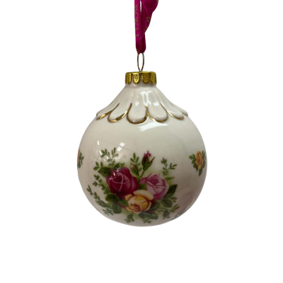 Royal Albert Old Country Roses Bone China Bauble Hanging Decoration #RoyalAlbert #OldCountryRoses