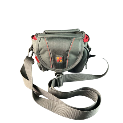 Promate small black camera bag with long strap