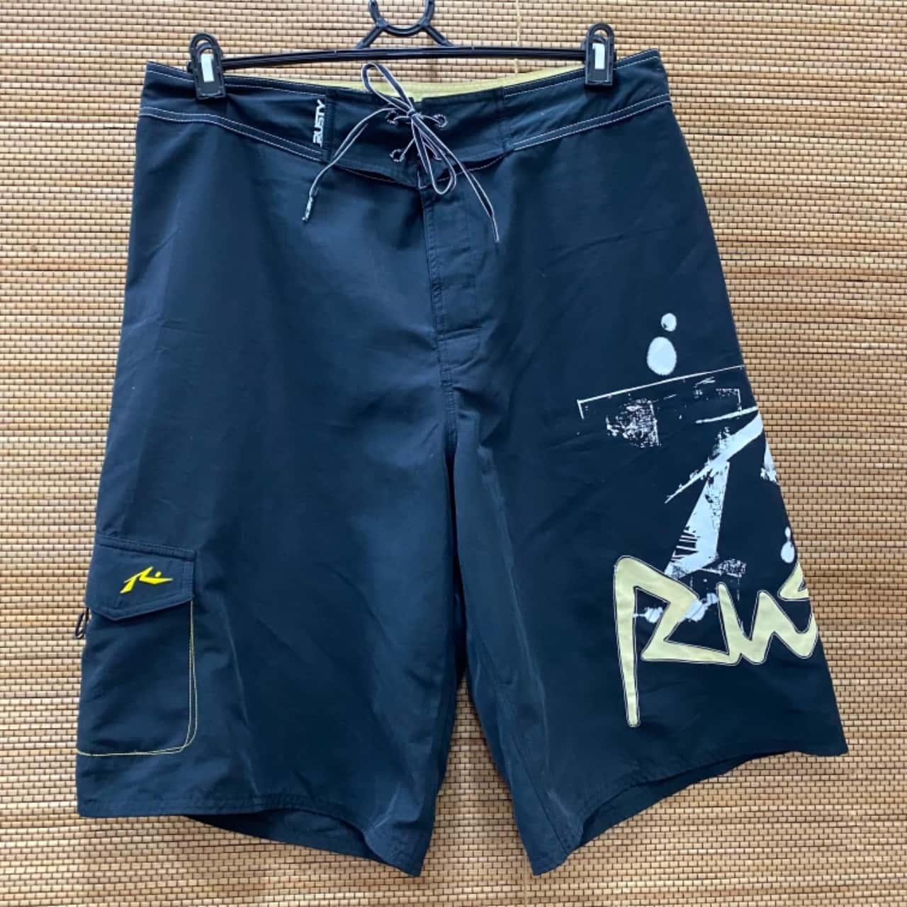 Rusty Mens Surf Board Shorts Size 36 Black as new(s)