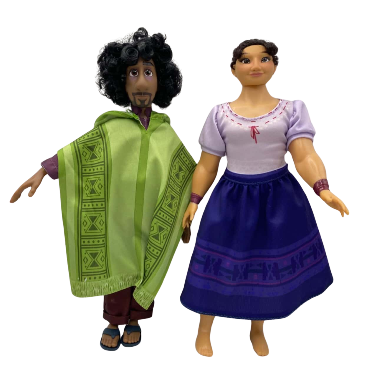 From Disney film 'Encanto'. 2 x 30 cm dolls. Bruno and Mirabel.(s)