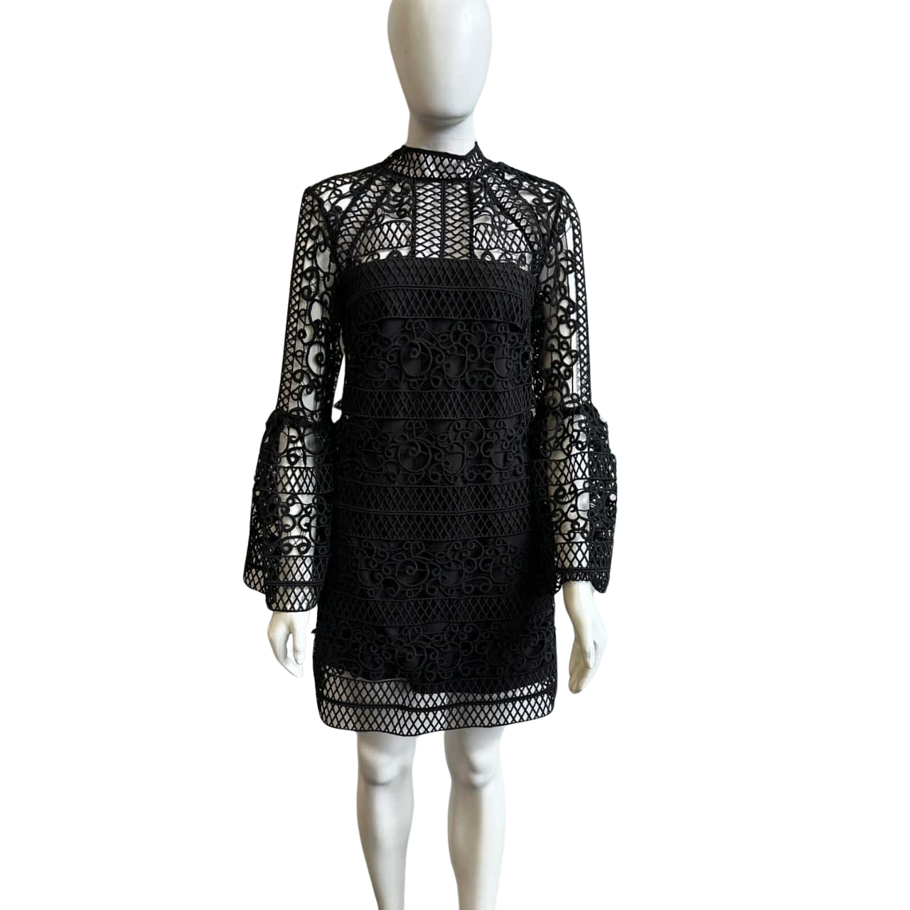 Rachel Gilbert Women's Size 10 Long Sleeve Mini Dress Black (s) - Used Very Good | Salvos Stores Rachel Gilbert Women's Size 10 Long Sleeve Mini Dress Black (s) - Used Very Good | Salvos Stores