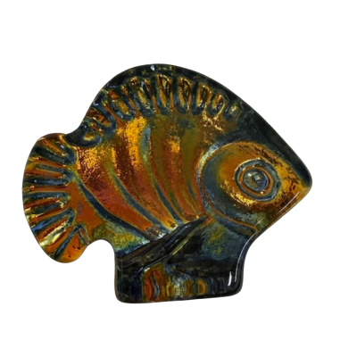 Rikaro Iridescent Art Glass Fish. 