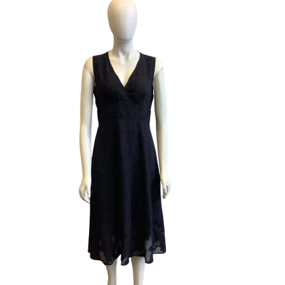 BNWT David Lawrence Women's Size 10 Elene Burnout Dress Ink 