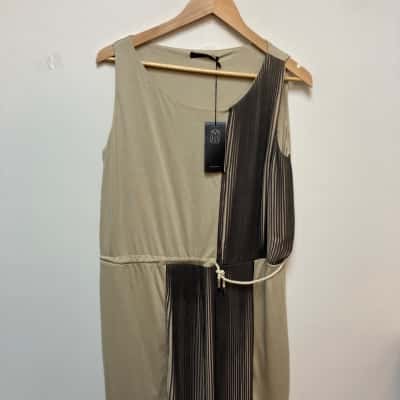 Piazza Sempione Womens  Size 16 Free Size Dress Beige / Black  / Cream 