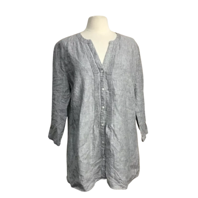 Unbranded Womens  Size 18 / 20, Linen Pin Tuck Shirt