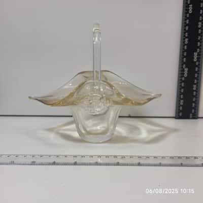 Glass Blown Candy Dish Vintage 
