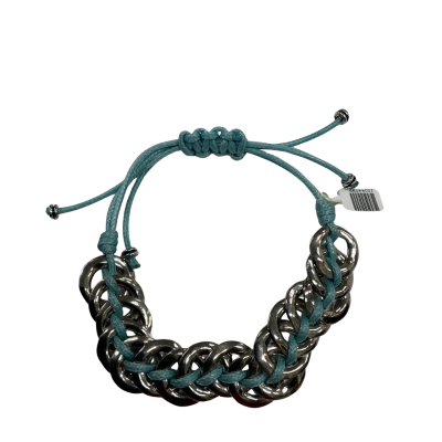  Womens Blue/Silver Coloured Cord adjustable bracelet RRP: $35.00