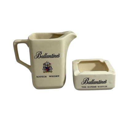 Ballantine’s Scotch Whisky Jug & Ashtray 