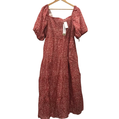 Forever New Curve Womens  Size 20 Midi Dress Red / White BNWT$159