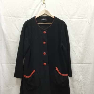 Swish Womens Size 14 Fleece Coat Black  