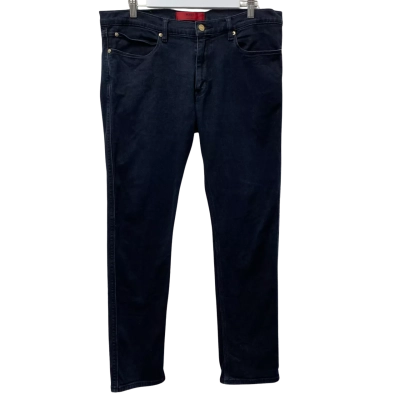 Hugo Boss Mens Size 33 Straight Leg Jeans Black  / Navy Blue 