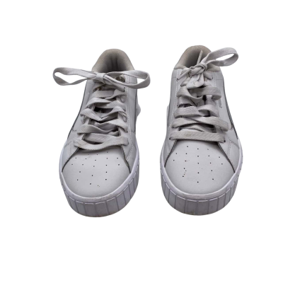 Womens Puma 4-5-7 White Sneakers Leather