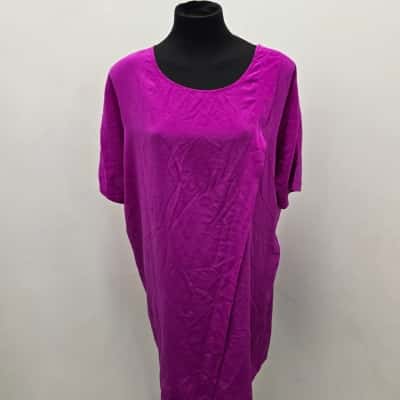 Womens Striking Fushia Colour Silk Dress size 10