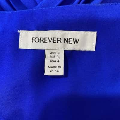 Forever New Womens  Size 8 Formal Dress / Pleated Dress Blue 