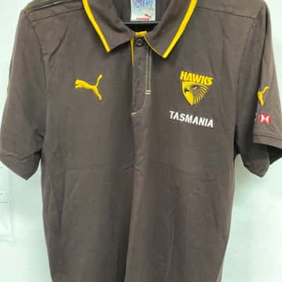 Hawthorn AFL Mens  Size XXL Brown / Yellow polo