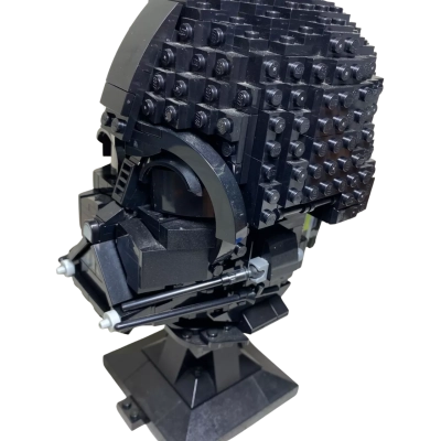 LEGO Star Wars Darth Vader Helmet (75304), featuring intricate black brick building for a detailed display model.