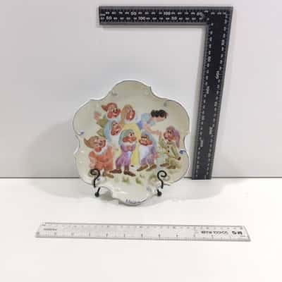 2x Vintage Hand Painted Disney Plates Art Wall Art 