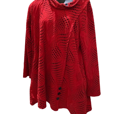 TS TEXTURED REINE TUNIC RED OBSESSION Size 26 IN RED/BLACK