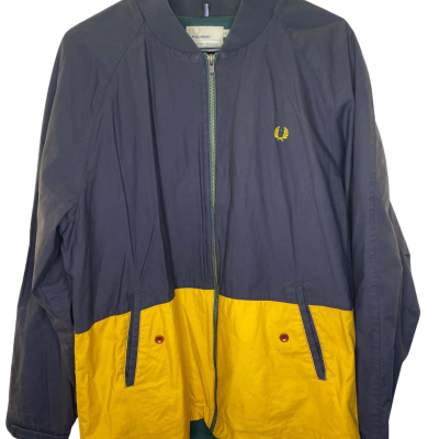 Fred Perry Mens  Jacket Size XL Black  / Yellow 