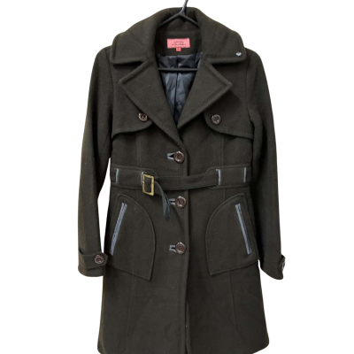 Kokasso Women’s Olive Winter Buttoned Coat