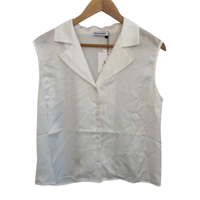 Atmos&Here Womens Vest  Size 8 White 