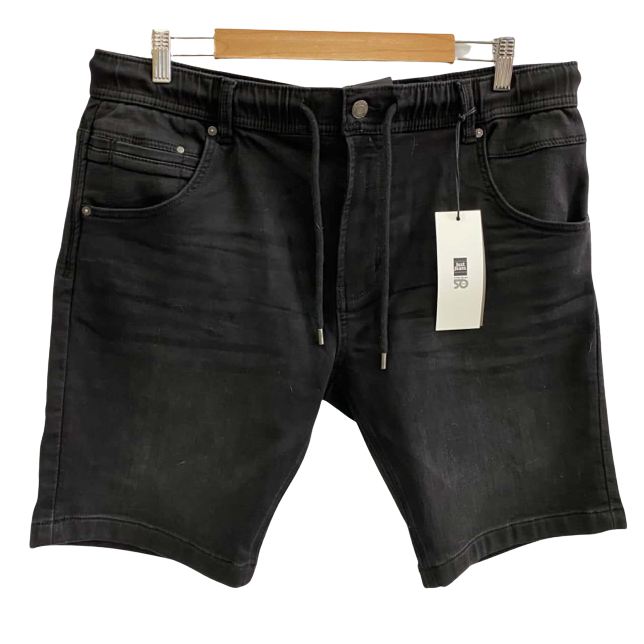 Just Jeans Mens Megaflex Jog Shorts Size 36 Black BNWT RRP79.95