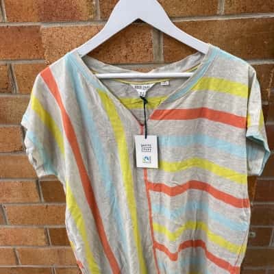  Womens  Size 18 White Stuff Nelly Notch Neck Tee 