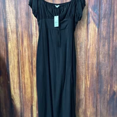 City Chic  Size 12 Maxi Dress Black  new 