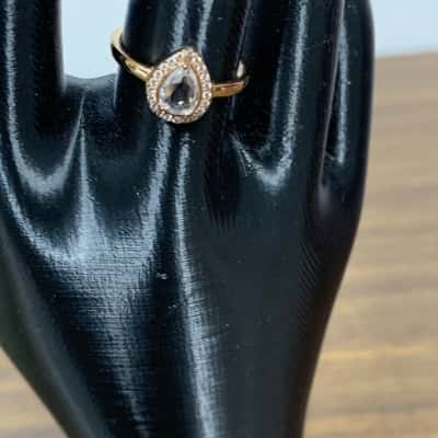  Womens fashion Ring with tear drop stone