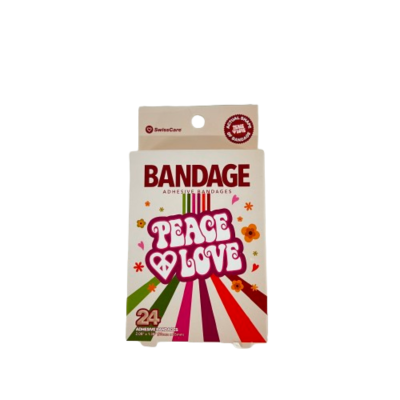 New SwissCare Novelty Bandage: Peace and Love #867