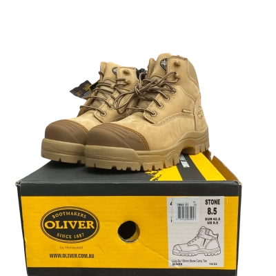 Oliver Mens Size 8.5 L/Up Zip 130mm Stone Comp Toe Boots